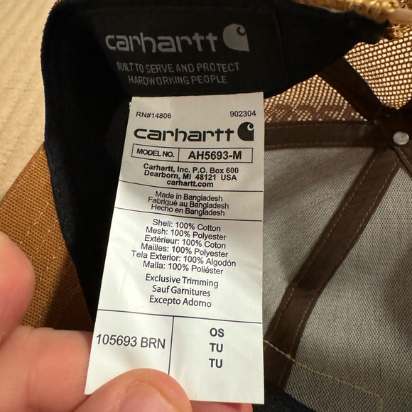 Carhartt Men’s Brown & Yellow Patch Trucker Hat. SnapBack. Wicks Sweat. NWT - Picture 8 of 8